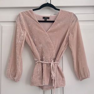 J. Crew Velvet Wrap Blouse
